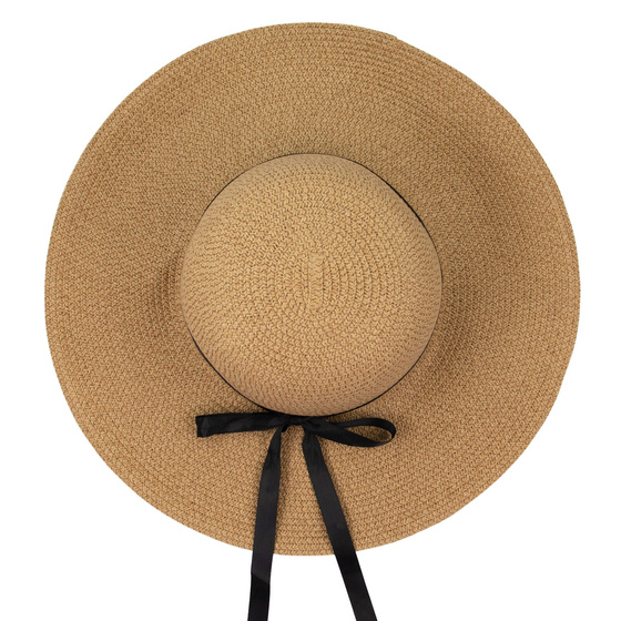 KAPELUSZ na lato SŁOMKOWY duże rondo SŁOMIANY letni DAMSKI kokarda