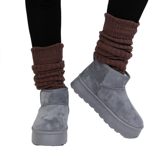 OCIEPLACZE na nogi DAMSKIE CIEPŁE getry długie ZIMA
