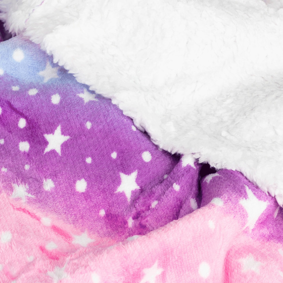 KOCOBLUZA KOC BLUZA CIEPŁA 2w1 GRUBA XXL FUTRZAK POLAR z kapturem OVERSIZE