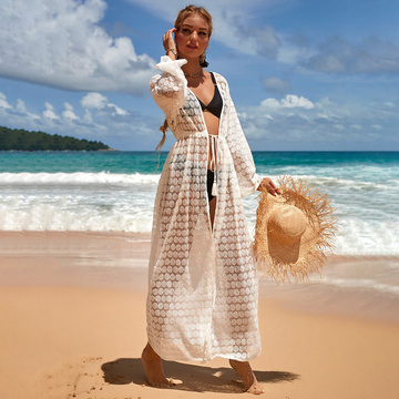 TUNIKA plażowa NARZUTKA letnia ZWIEWNA biała BOHO pareo