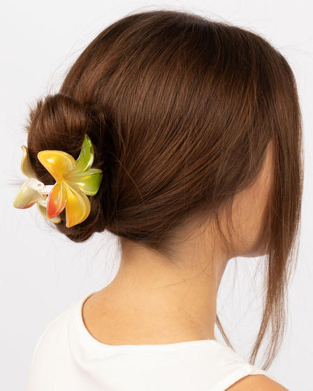 KLAMRA KWIAT szczęka duża SPINKA do włosów kwiatek Kwiat Plumerii HAWAJSKA