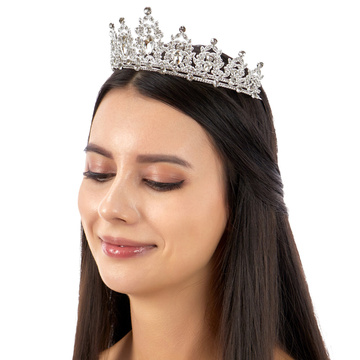 OZDOBA do włosów KORONA wieczorowa diadem cyrkonie TIARA ślub