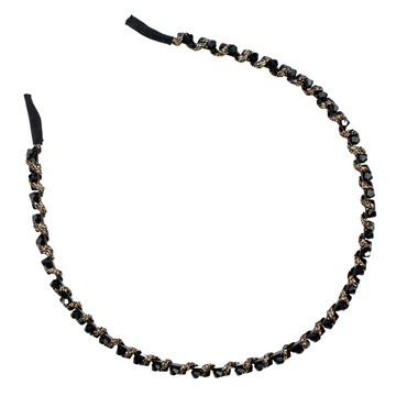 OPASKA do włosów damska WĄSKA koraliki elegancka