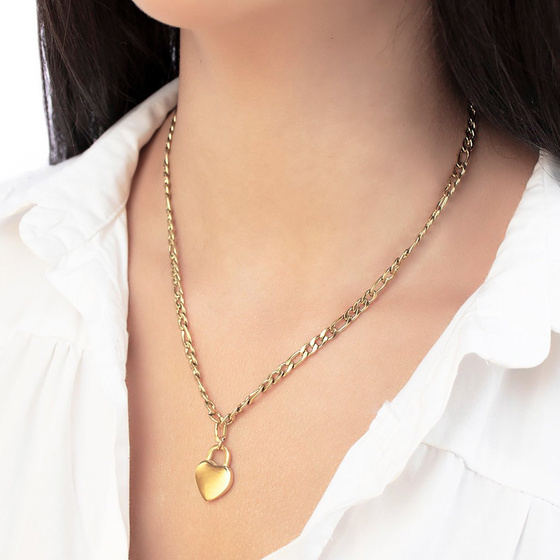 Naszyjnik STAL SZLACHETNA POZŁACANA łańcuszek