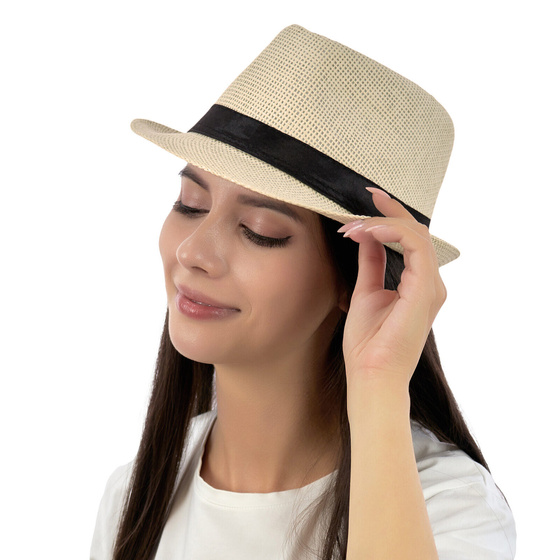 KAPELUSZ damski męski SŁOMKOWY hawana letni PANAMA