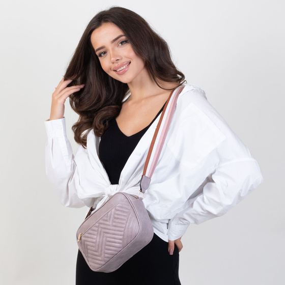 Alessio TOREBKA Damska PIKOWANA CROSSBODY na ramię PASEK QUILTED