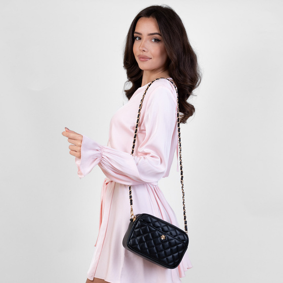 Alessio TOREBKA Damska CROSSBODY PIKOWANA na ramię łańcuszek QUILTED