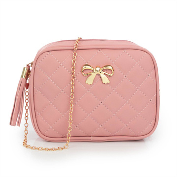 Alessio TOREBKA Damska PIKOWANA na ramię łańcuszek QUILTED CROSSBODY