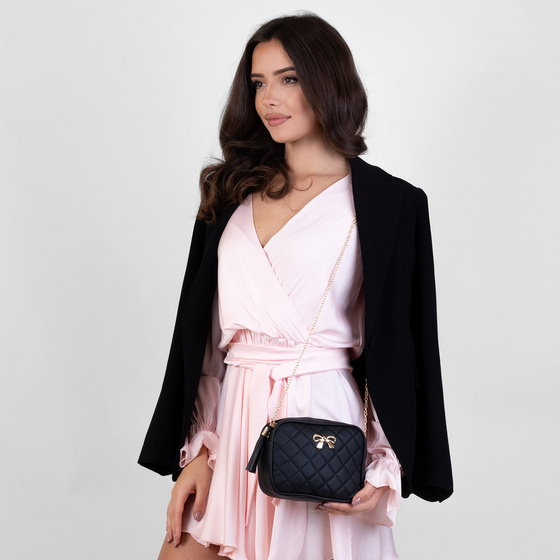 Alessio TOREBKA Damska PIKOWANA na ramię łańcuszek QUILTED CROSSBODY