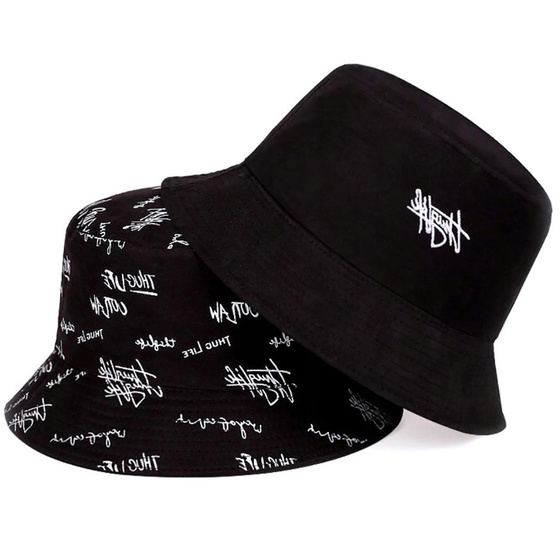 BUCKET HAT czapka dwustronna napis KAPELUSZ rybacki