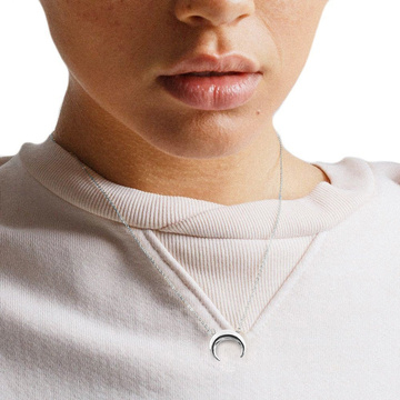 NASZYJNIK damski księżyc STAL SZLACHETNA srebrny