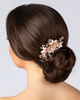 Ozdoba ślubna do włosów GRZEBYK ŚLUB KRYSZTAŁKI KWIATY
