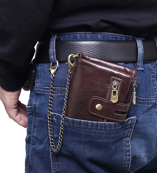 Alessio PORTFEL MĘSKI SKÓRA NATURALNA Block Kart RFID Pudełko PREZENTOWE