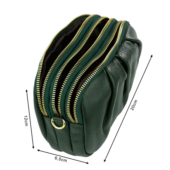 Alessio TOREBKA Damska na ramię CROSSBODY mała SKÓRA NATURALNA