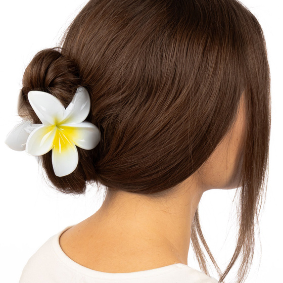 SPINKA KLAMRA szczęka DUŻA do włosów kwiatek KWIAT HAWAJSKA KWIAT PLUMERII