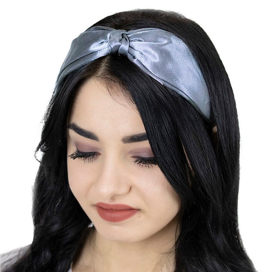 OPASKA z małym węzłem POPIELATA szeroka RETRO