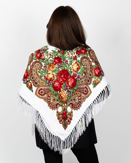 CHUSTA Ludowa Alessio GÓRALSKA Folk KWIATY DUŻA