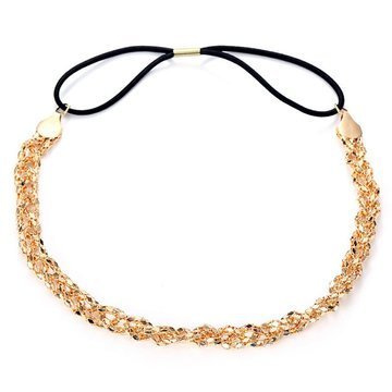 OPASKA DO WŁOSÓW skręt ZŁOTA na gumce