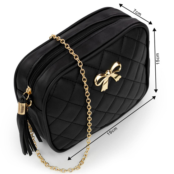 Alessio TOREBKA Damska PIKOWANA na ramię łańcuszek QUILTED CROSSBODY