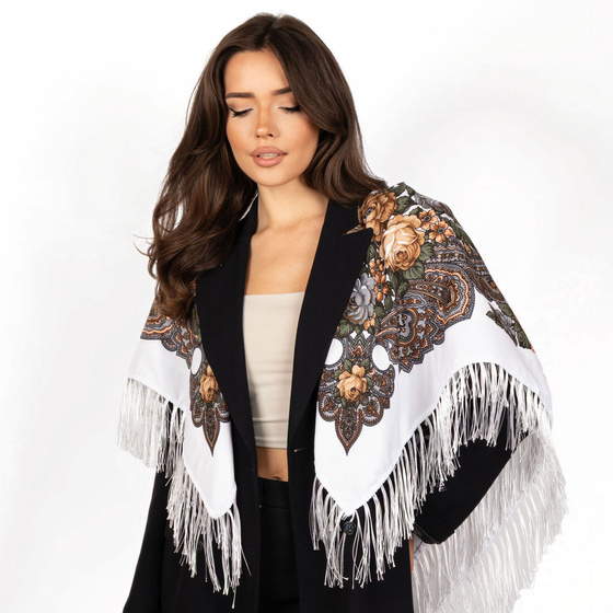 CHUSTA Ludowa Alessio GÓRALSKA Folk KWIATY DUŻA