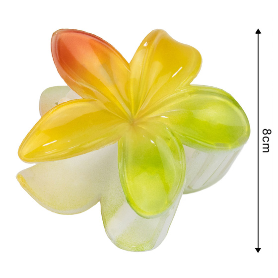 KLAMRA KWIAT szczęka duża SPINKA do włosów kwiatek Kwiat Plumerii HAWAJSKA