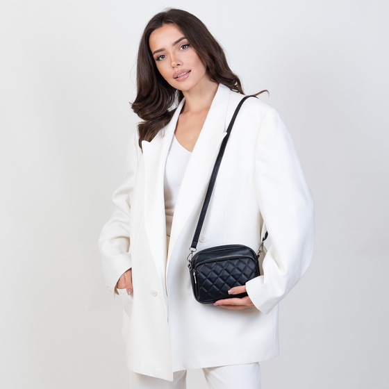 Alessio TOREBKA Damska CROSSBODY PIKOWANA na ramię PASEK QUILTED