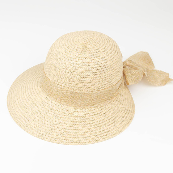 KAPELUSZ DAMSKI Alessio słomkowy boho lato plaża słomiany KOKARDA