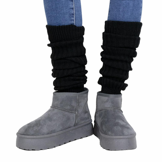 OCIEPLACZE na nogi DAMSKIE CIEPŁE getry długie ZIMA