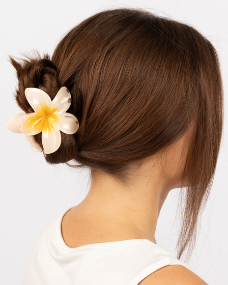 KLAMRA KWIAT szczęka duża SPINKA do włosów kwiatek Kwiat Plumerii HAWAJSKA