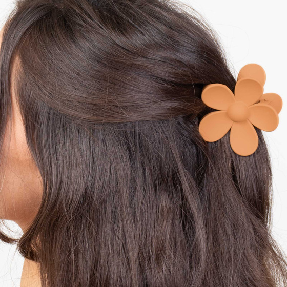 SPINKA DO WŁOSÓW duża klamra matowa klamerka żabka szczęka KWIAT