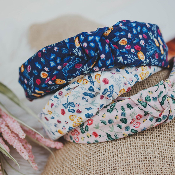 OPASKA DO WŁOSÓW węzeł KWIATY pin up TURBAN delikatna