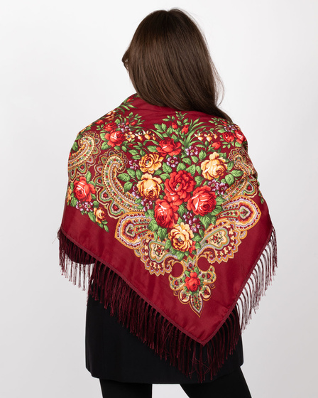 CHUSTA Ludowa Alessio GÓRALSKA Folk KWIATY DUŻA