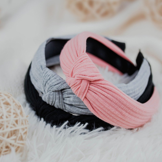 OPASKA DO WŁOSÓW szara WĘZEŁ szeroka TURBAN