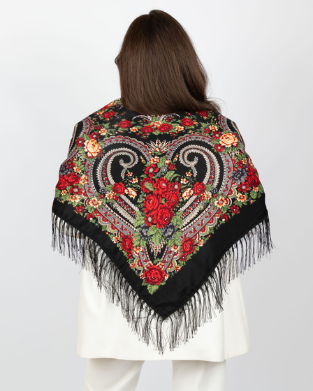 CHUSTA Ludowa Alessio GÓRALSKA Folk KWIATY DUŻA