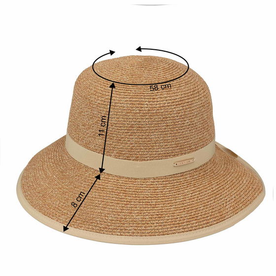 KAPELUSZ DAMSKI Alessio słomkowy boho lato plaża słomiany KOKARDA