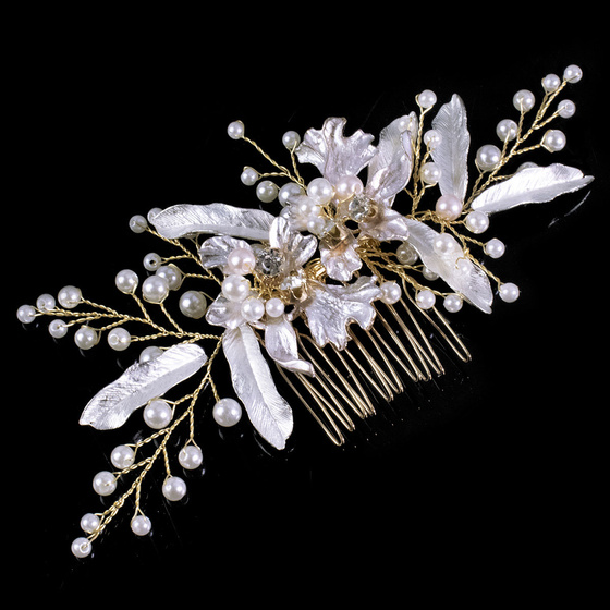 OZDOBA ŚLUBNA do włosów DAMSKA GRZEBYK perełki ŚLUB