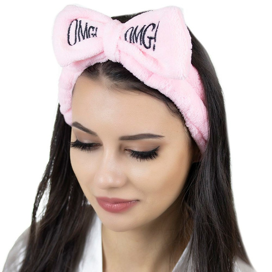 OPASKA do włosów KOSMETYCZNA różowa DO MAKIJAŻU