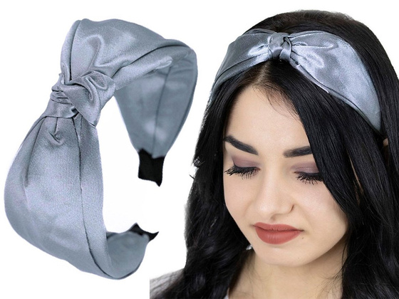 OPASKA z małym węzłem POPIELATA szeroka RETRO