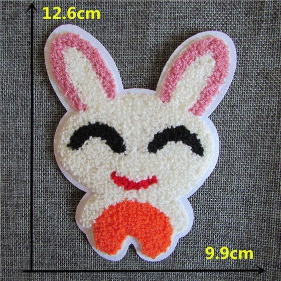 NASZYWKA APLIKACJA pomarańczowa BIAŁA