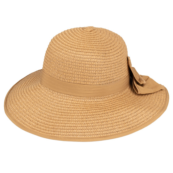 KAPELUSZ DAMSKI Alessio słomkowy boho lato plaża KOKARDA słomiany