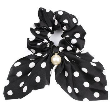 GUMKA DO WŁOSÓW frotka SCRUNCHES kropki PERŁA