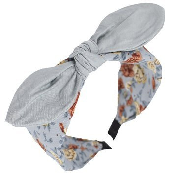 OPASKA DO WŁOSÓW szeroka KWIATY kokarda pin up