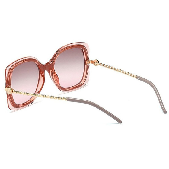 OKULARY przeciwsłoneczne damskie KWADRATOWE różowe