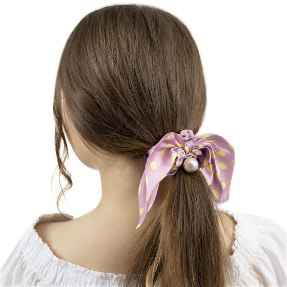 GUMKA DO WŁOSÓW frotka SCRUNCHIES kropki PERŁA