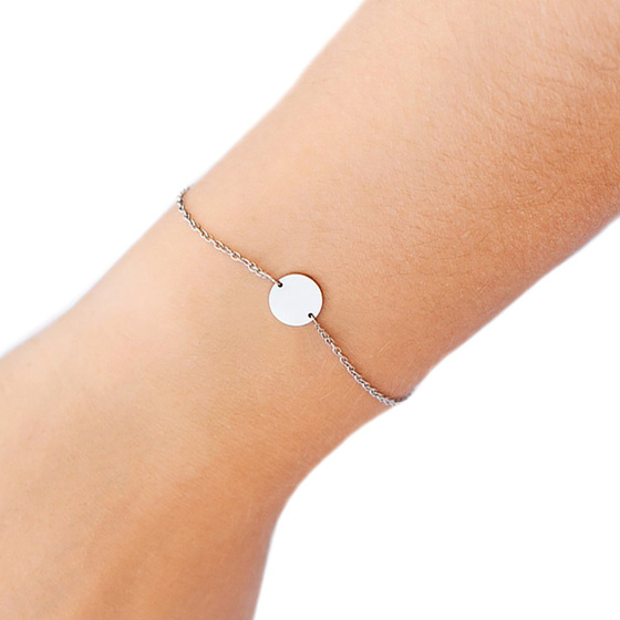 Bransoletka CELEBRYTKA kółko STAL SZLACHETNA