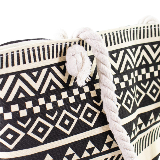 TORBA damska duża PLAŻOWA koszyk shopper LATO na ramię pojemna AZTEK