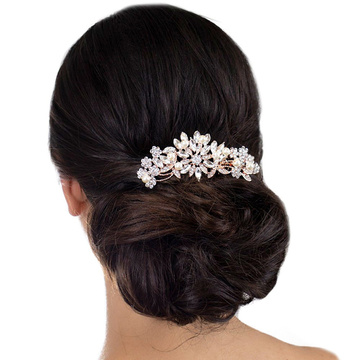 OZDOBA DO WŁOSÓW grzebyk ŚLUBNA kwiaty MIEDZIANA