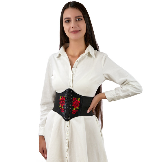 PASEK PAS GORSET szeroki Wiązany HAFT FOLK GÓRALSKI rozmiar L