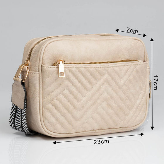 Alessio TOREBKA Damska PIKOWANA CROSSBODY na ramię PASEK QUILTED