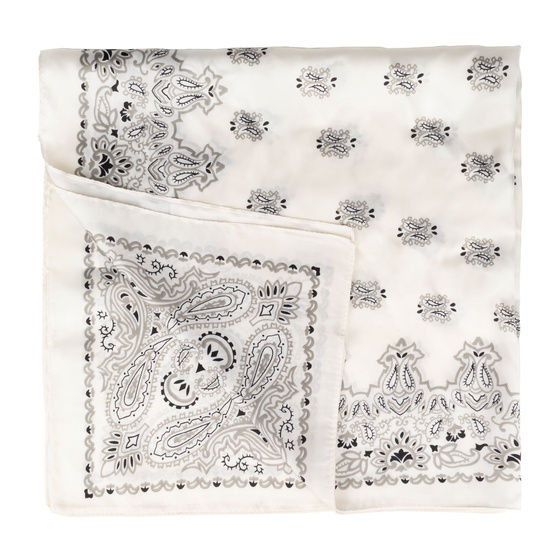 BANDAMKA BANDANA Alessio CHUSTKA CHUSTA biała DUŻA 67cmx67cm